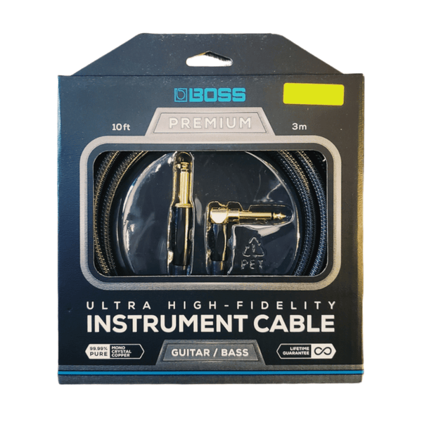 Boss Instrument Cable Premium 3m RA Quality Guitar