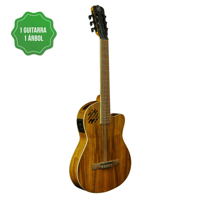 Bamboo Pro Slim Koa 39&quot; - Incluye Funda Acolchada Bamboo Guitarra Electroacustica