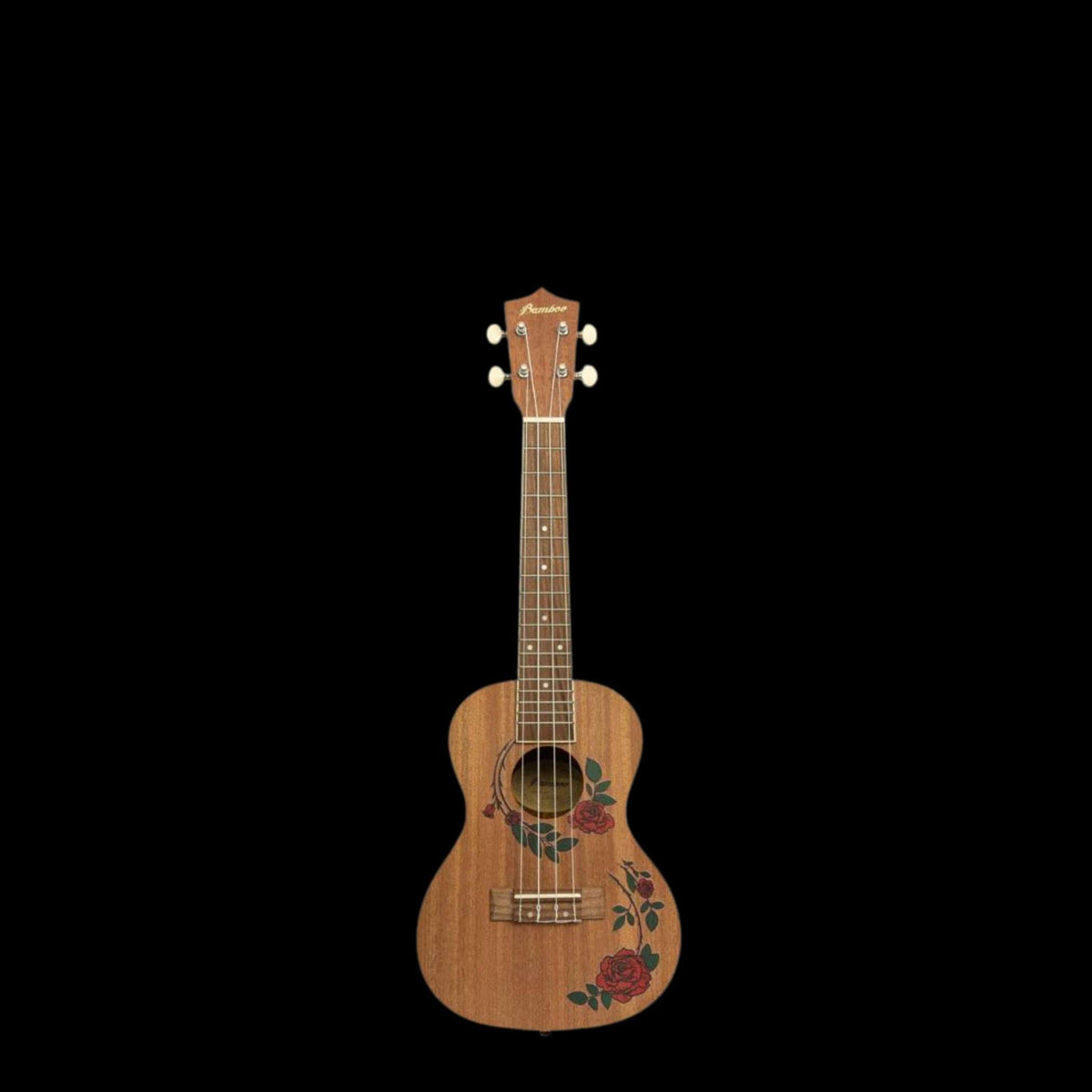 Bamboo Ukelele Soprano Roses Bamboo Ukulele