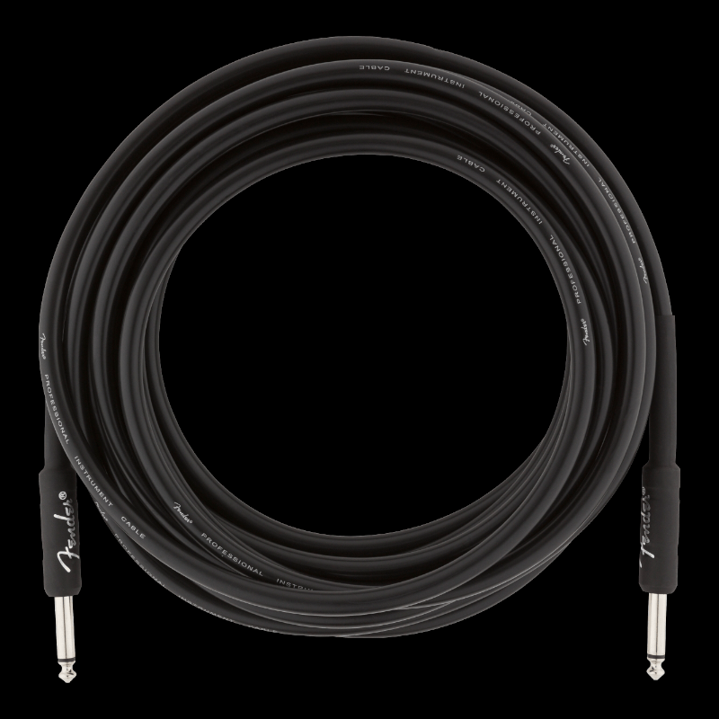 Cable Fender Professional Series Instrument Cable, Straight/Straight, 18.6', Black Fender Cable de Instrumento