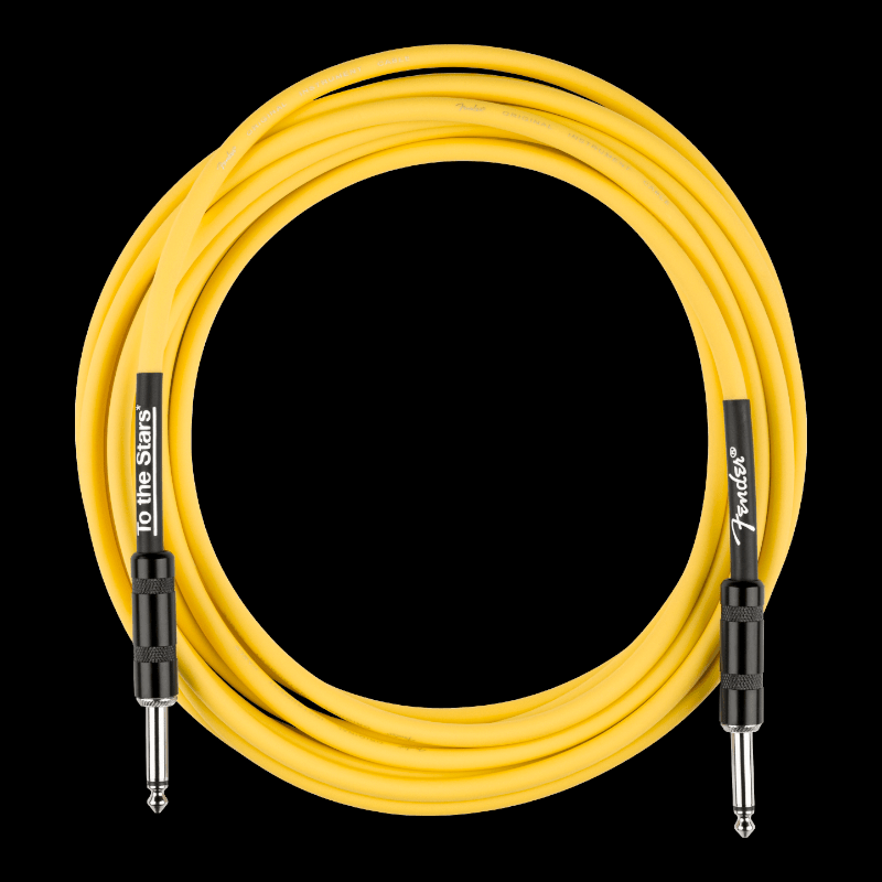 Cable Fender  Tom DeLonge 10&#39; To The Stars Instrument Cable, Graffiti Yellow Fender Cable de Instrumento