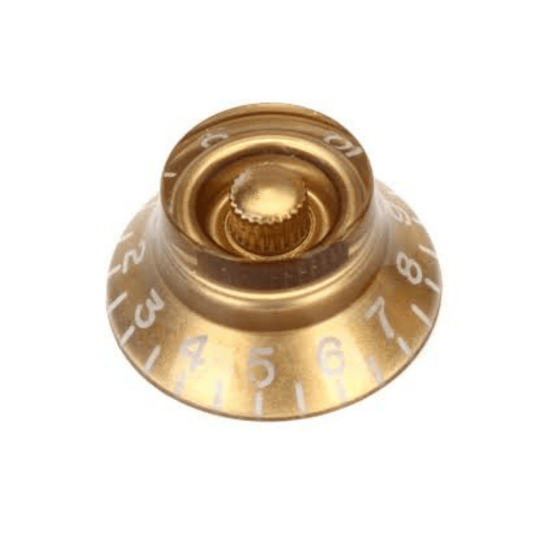 Knob Top Hat Embossed Numbers Gibson Style Gold CE Distribution Refacciones