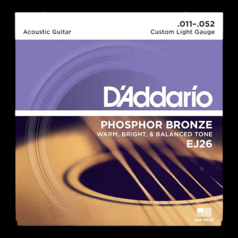 Daddario EJ26 Phosphor Bronze 11-52 Daddario Cuerdas Guitarra Acustica