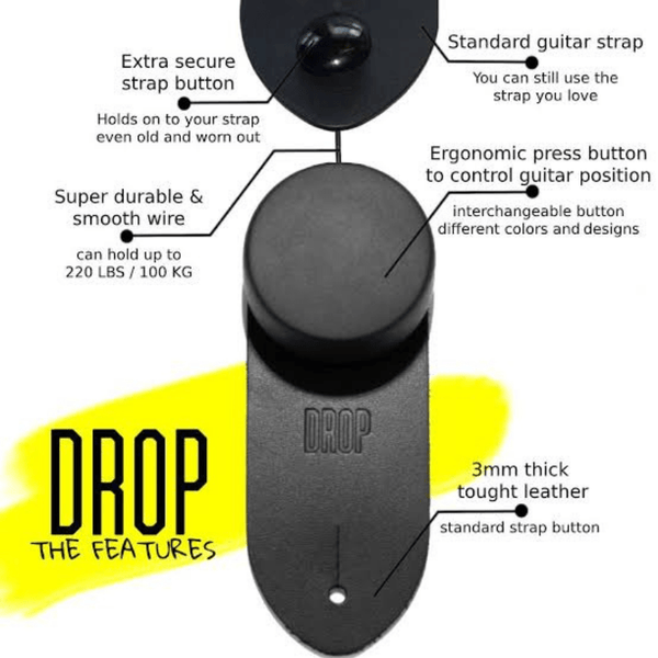 DROP guitar strap adjuster Quality Guitar