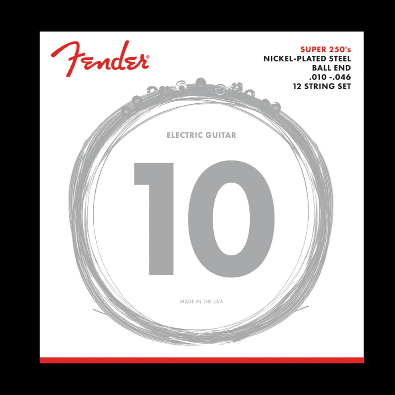 Electric XII Strings, Nickel Plated Steel, 10-46 Fender Cuerdas Guitarra Electrica