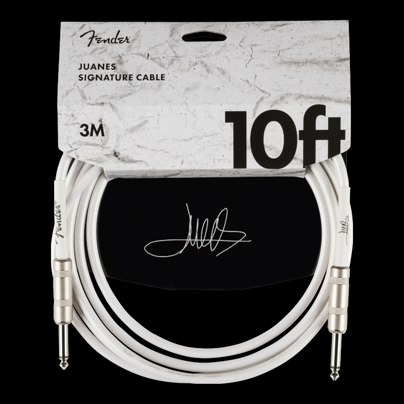 Cable Juanes 10&#39; Instrument Cable, Luna White Fender Cable de Instrumento