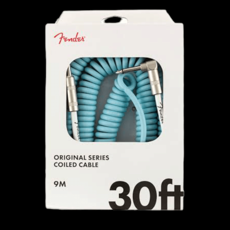 Cable Para instrumento Fender Original Series Coiled Caroline Blue 30ft Fender Cable de Instrumento