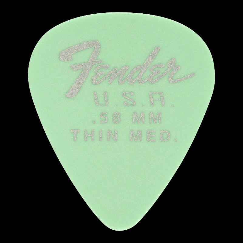 Plumilla Fender Dura-Tone 351 Shape, .58, Surf Green Fender Plumillas