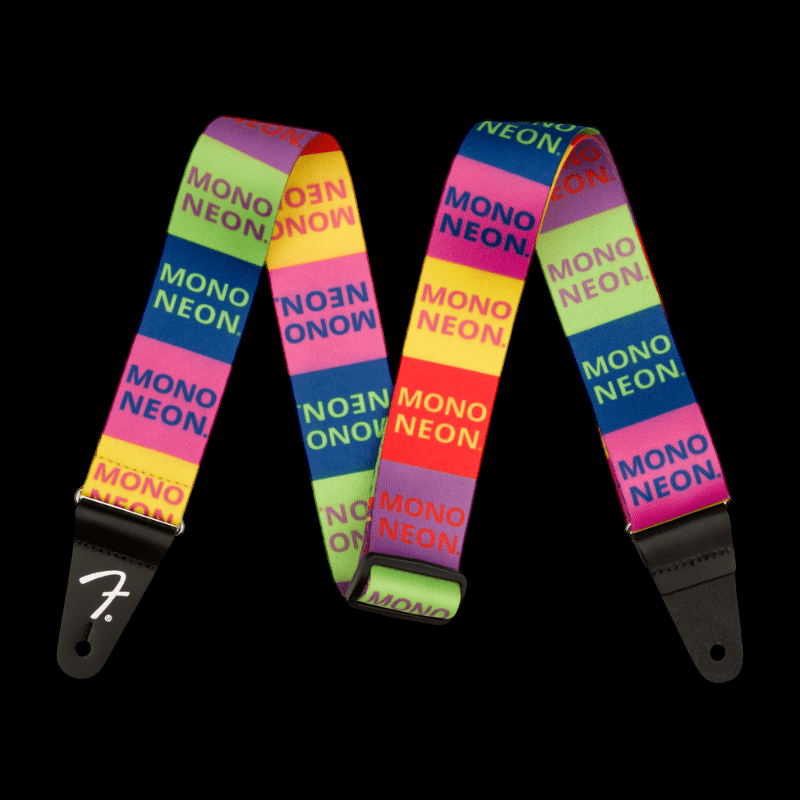 MonoNeon Logo Strap, Multi-Color, 2&quot; Fender Straps