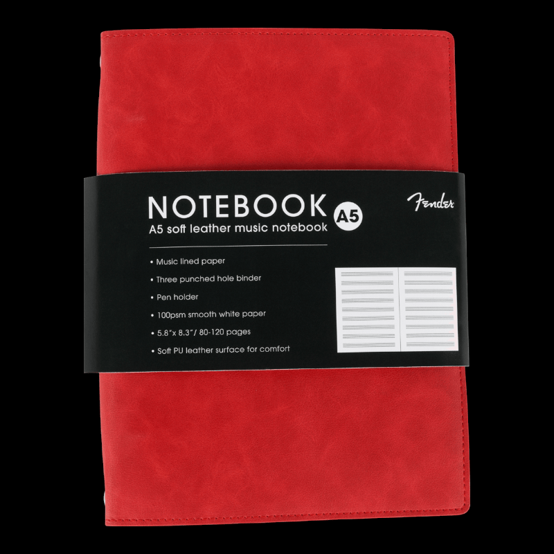 Fender Vegan Leather Music Note Book Fender Coleccionables