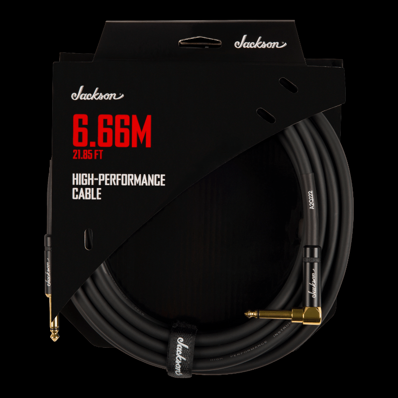 Cable Jackson® High Performance Cable, Black, 21.85&#39; Jackson Cable de Instrumento