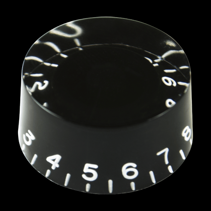 Knob - Speed, Embossed Numbers, Gibson style Black CE Distribution Refacciones