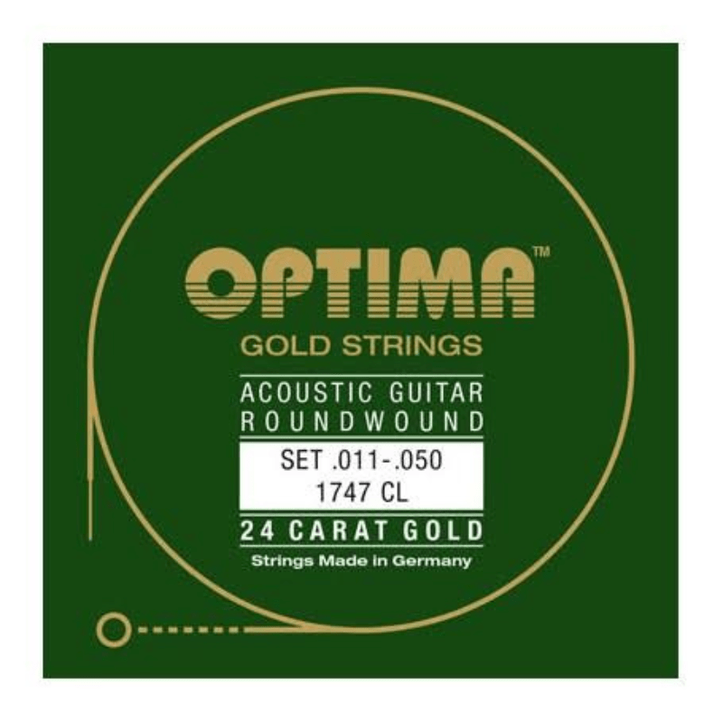 Optima 11-50 Carat Gold Acoustic Guitar Optima Cuerdas Guitarra Acustica