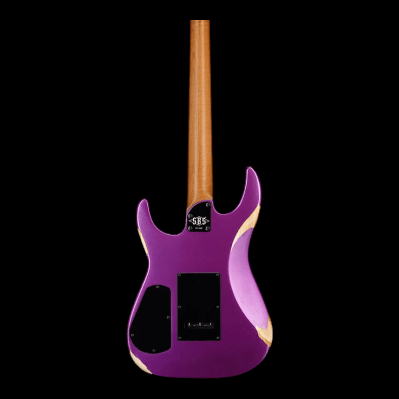 SBS VS200 Offset Relic Alder Body Flamed Neck Purple Metalic SBS Guitarra Electrica